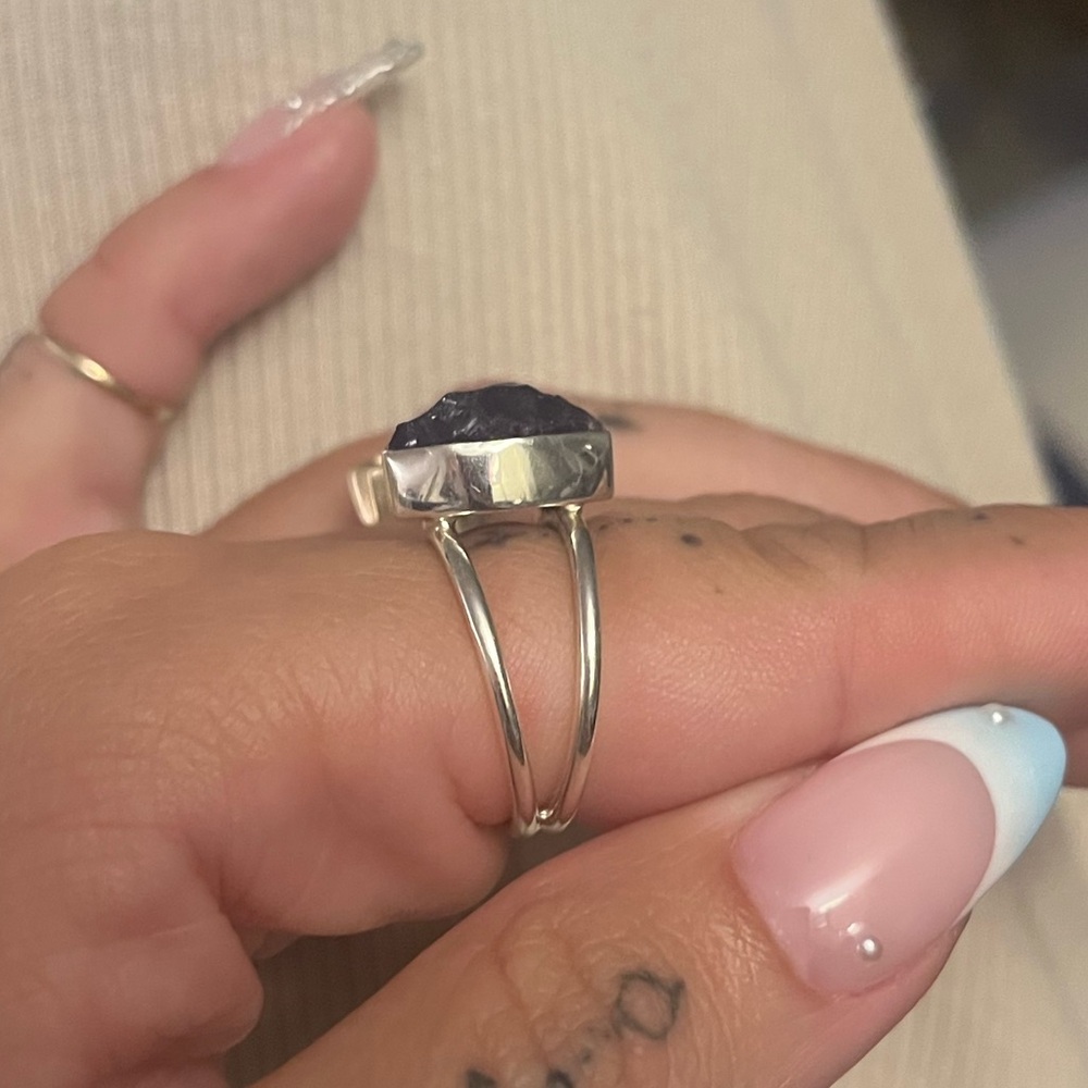 Raw Amethyst Ring - image 2